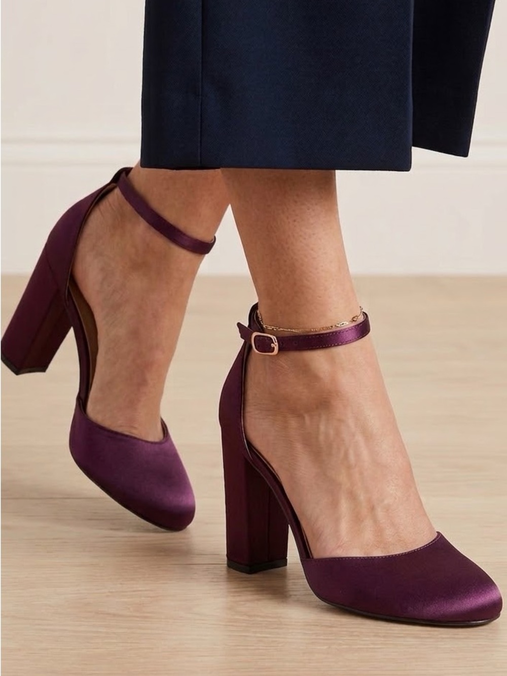 Silk convertible heel ankle strap (7.5)